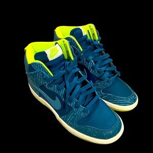 Nike Dunk Hi Skinny Print Dark Sea/Mineral Teal 543242-300 Women's Size 7— 5.5M